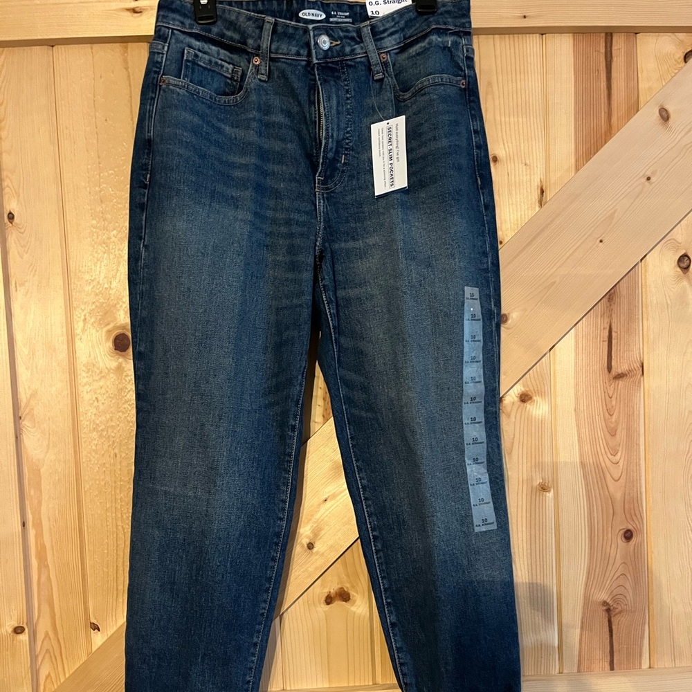 New with Tags- Old Navy Jeans size 10 OG straight high rise with secret pocket
